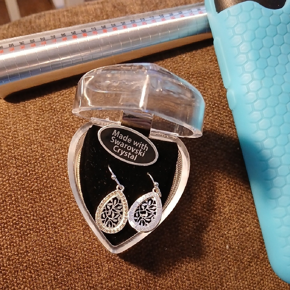 Swarovski Crystal Silver Earrings